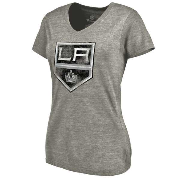 Women's Los Angeles Kings Distressed Team Logo Tri Blend V Neck T-Shirt Ash FengYun,We sell and wholesale Women's Los Angeles Kings Distressed Team Logo Tri Blend V Neck T-Shirt Ash FengYun on line form chian!